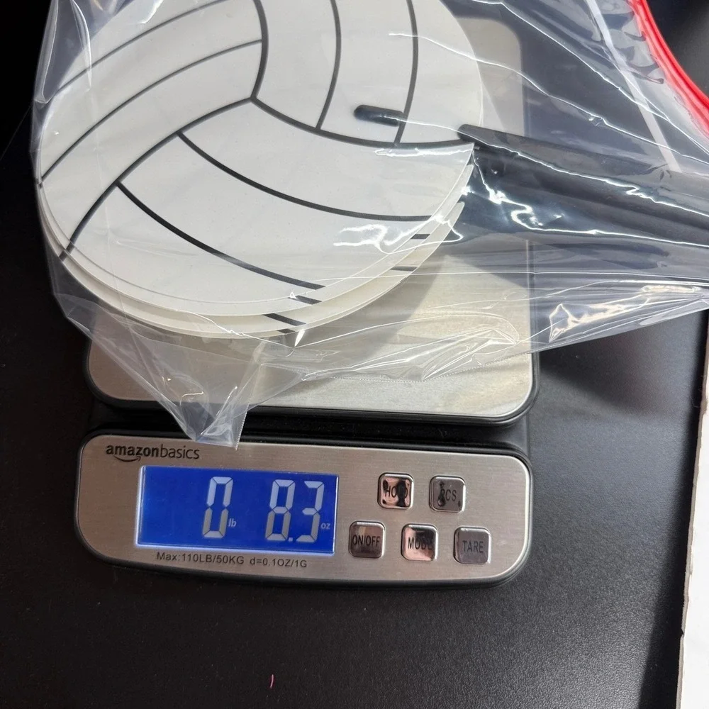 Volleyball Handheld Fans Set of 10 Sports Party Favors Senior Night White Black